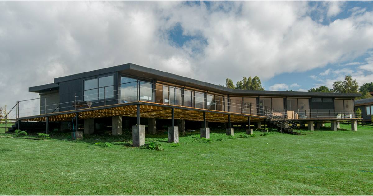 Casa prefabricada Tecno Fast Home con vista al Lago Riñihue
