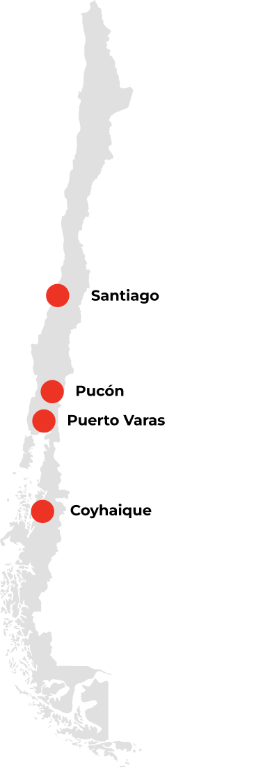 Mapa de Chile con marcas en diversas ubicaciones, ilustrando la distribución de viviendas modulares y casas prefabricadas. Tecno Fast Home.
---
Diagrama que representa el proceso de construcción de una casa modular, destacando la eficiencia y rapidez en la edificación. Tecno Fast Home.
---
Imagen de una moderna casa prefabricada en un entorno natural, mostrando su diseño innovador y funcionalidad como segunda vivienda. Tecno Fast Home.
---
Fotografía de una vivienda modular con un estilo